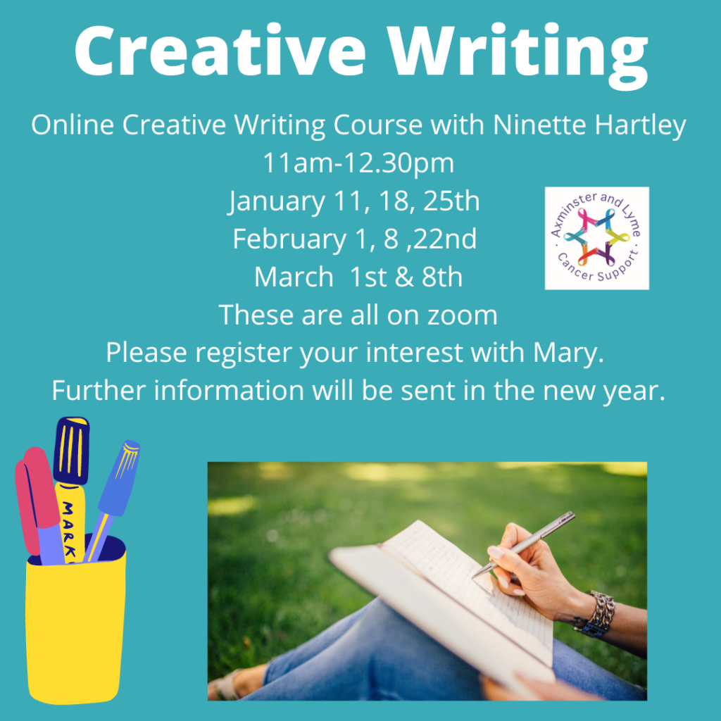 Creative Writing via Zoom - with Ninette Hartley - 11th January 2023