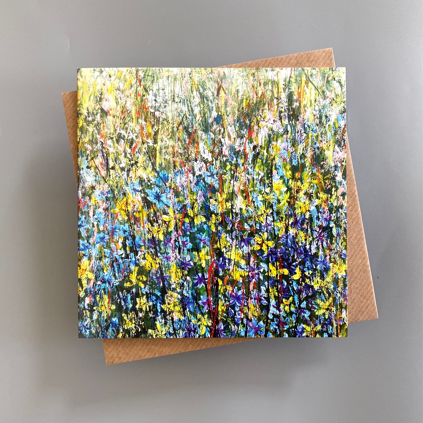 Blue & Yellow Flowers by Dot Wood