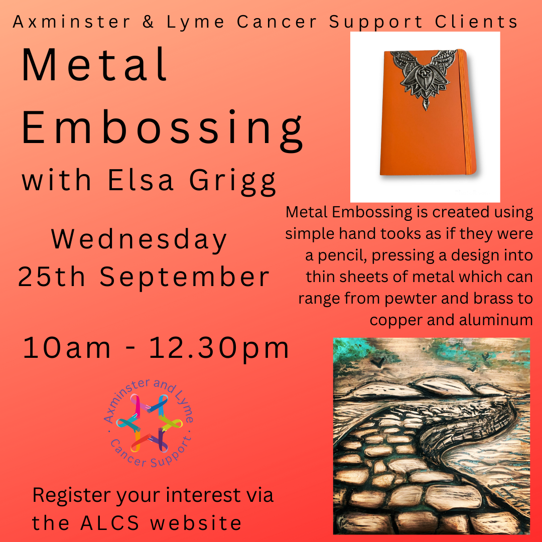 Metal Embossing Workshop – 25th September 10am-12.30pm