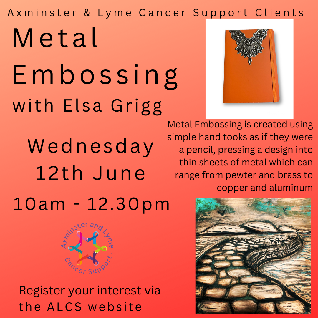 Metal Embossing Workshop – 12th June 10am-12.30pm